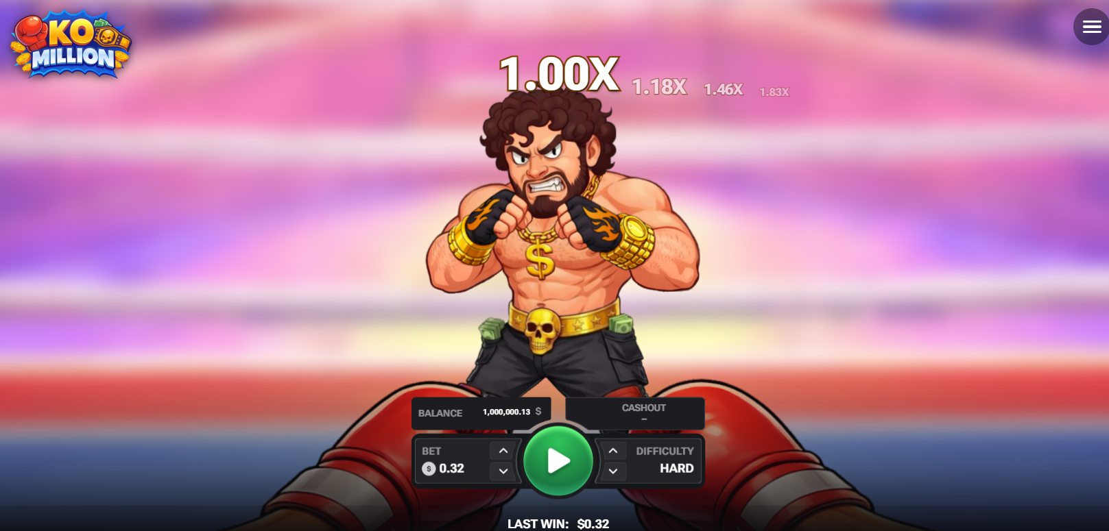 KO Million demo gratis recensione bonus app casino: pugile sul ring con il moltiplicatore