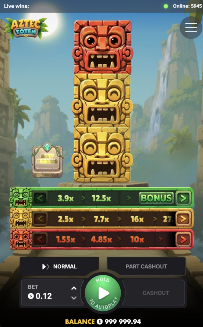 Aztec Totem app italiano gioco d'azzardo truffa demo bonus casino soldi veri: vista verticale su smartphone
